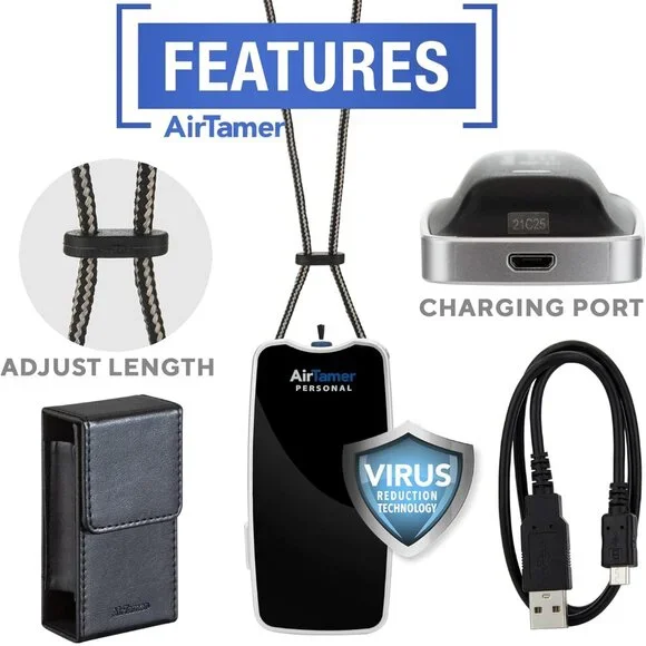 AIR TAMER PERSONAL RECHARGEABLE AIR PURIFIER - FREE SHIPPING! - Picture 2 of 4